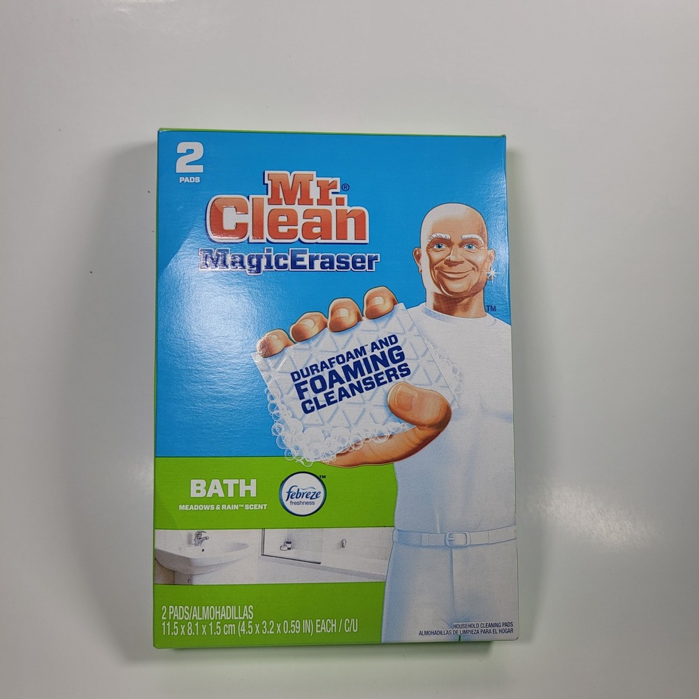 Mr. Clean Magic Eraser Bath Febreze Meadows Rain Scent 2 Pads